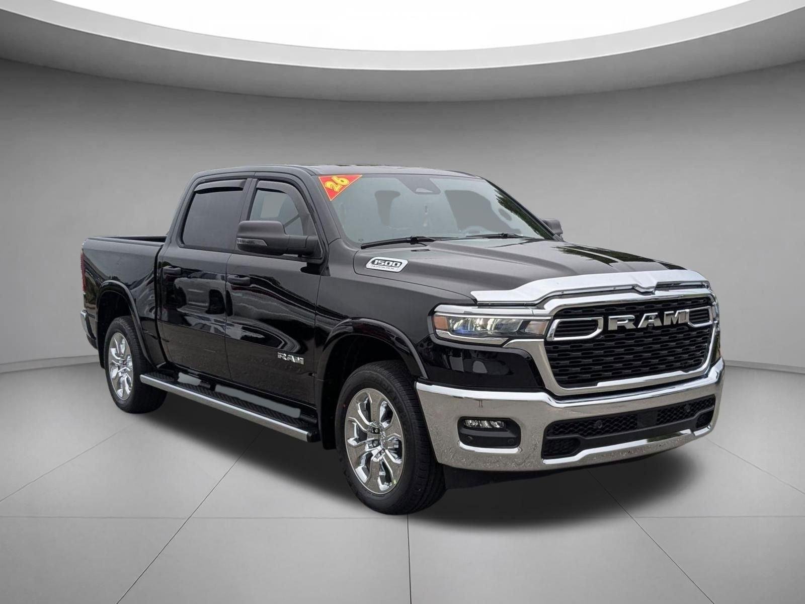 New 2026 Diamond Black Crystal Pearl-Coat Exterior Paint RAM Big Horn image 3