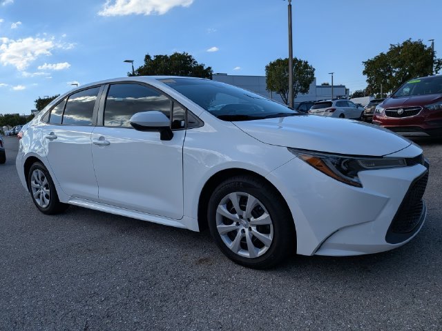 Used 2021 White Toyota LE image 1