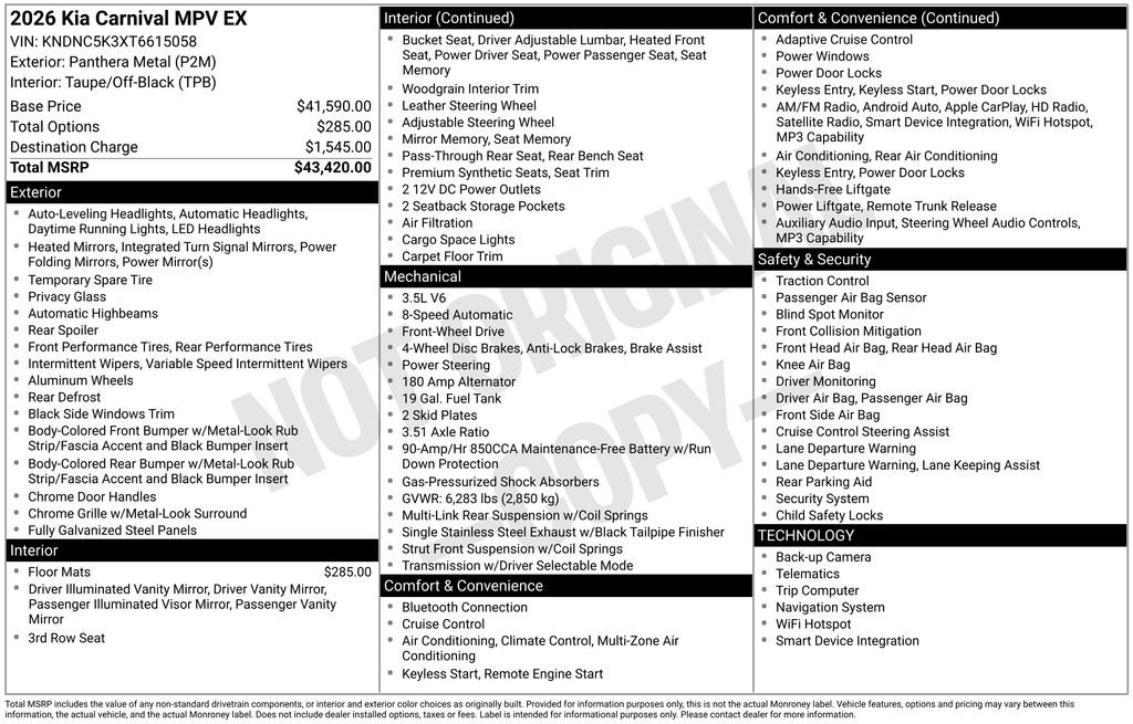 New 2026 Gray Kia EX image 6