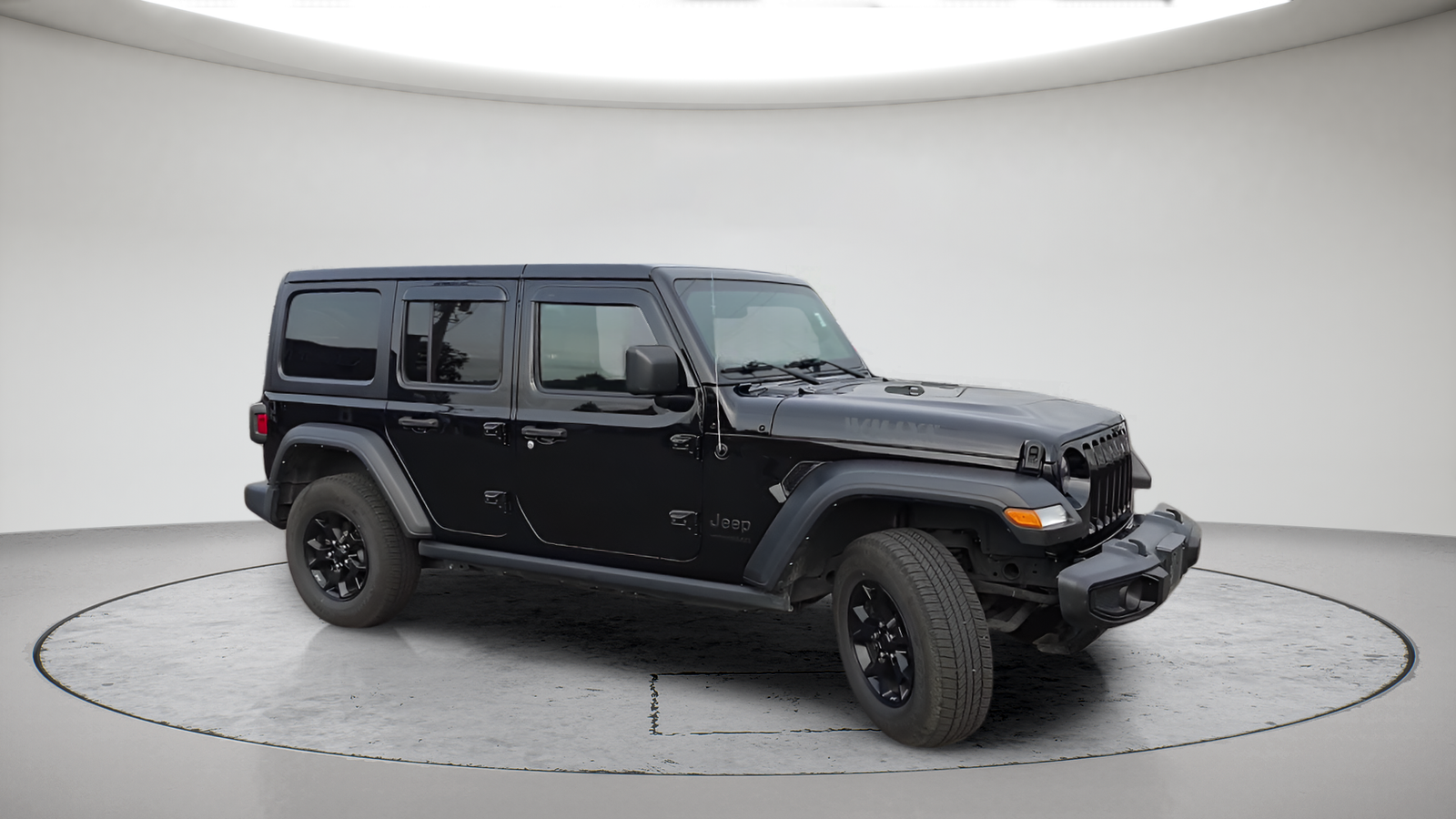 Used 2021 Black Clearcoat Jeep Unlimited Willys image 4