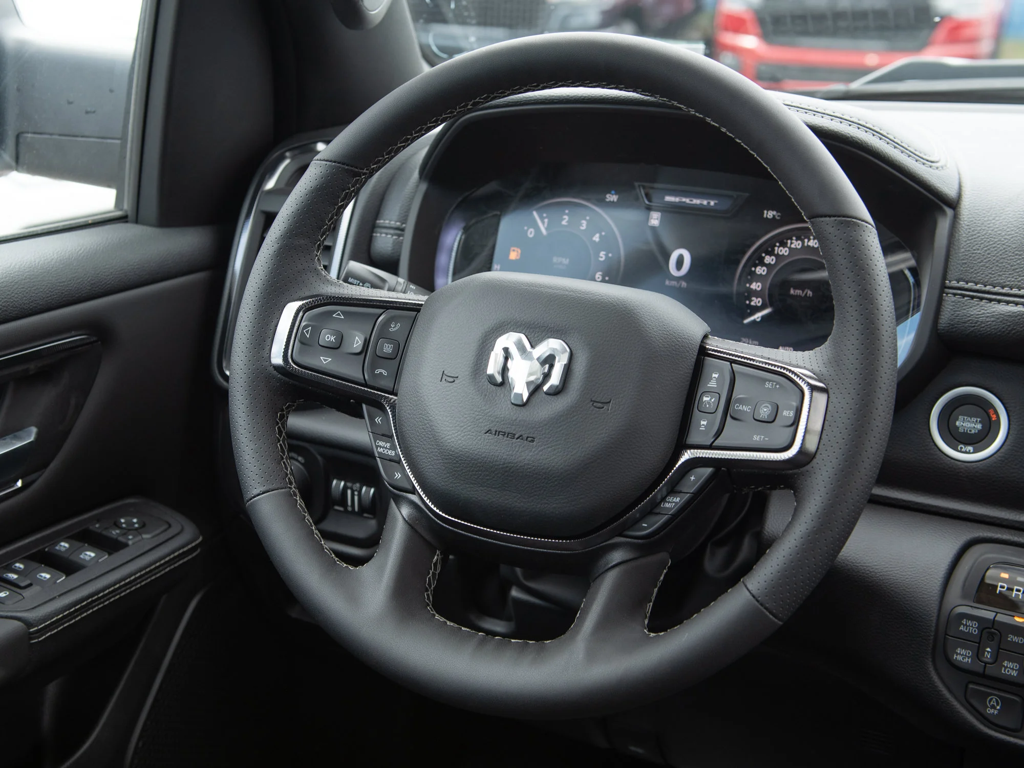 New 2026 White RAM Sport* 4x4 Crew Cab, 3.5 Inch Lift, 35 Inch Tires, Fuel Wheels image 13