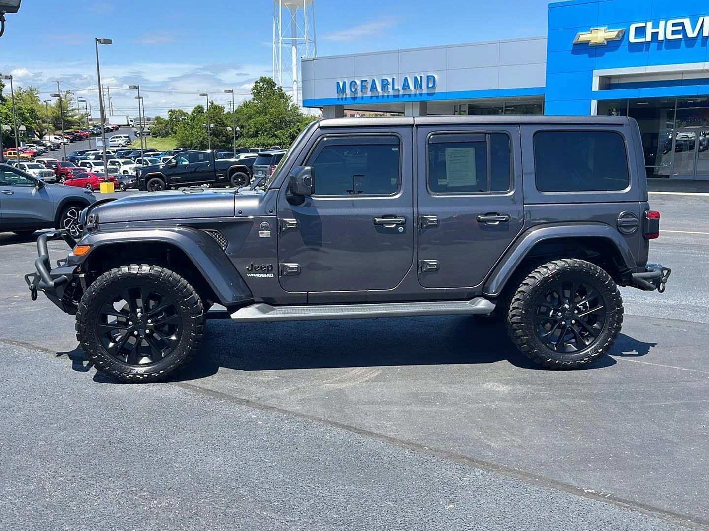 Used 2021 Sting-Gray Clearcoat Jeep Unlimited Sahara High Altitude image 2