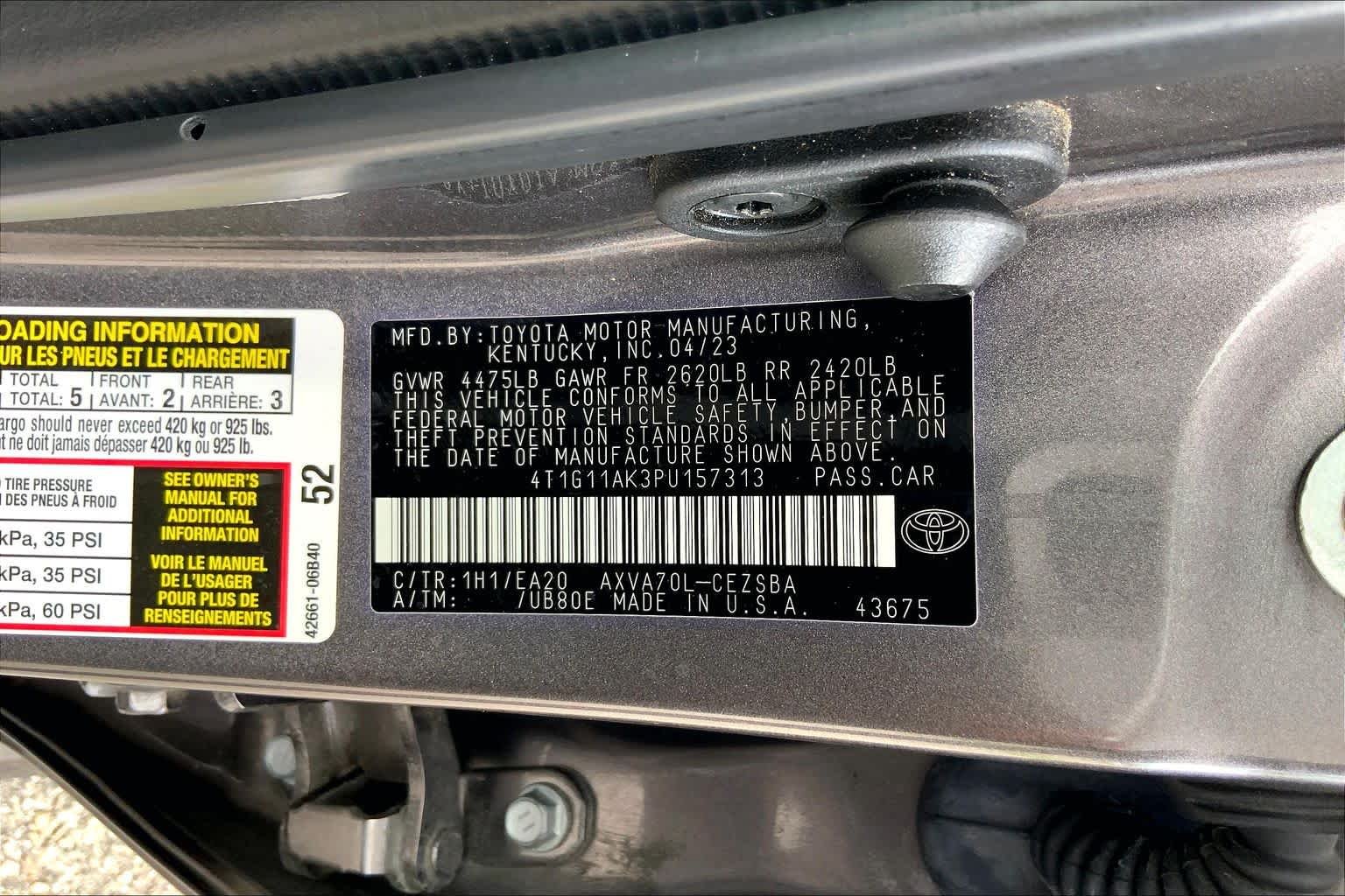 Used 2023 Predawn Gray Mica Toyota SE image 36