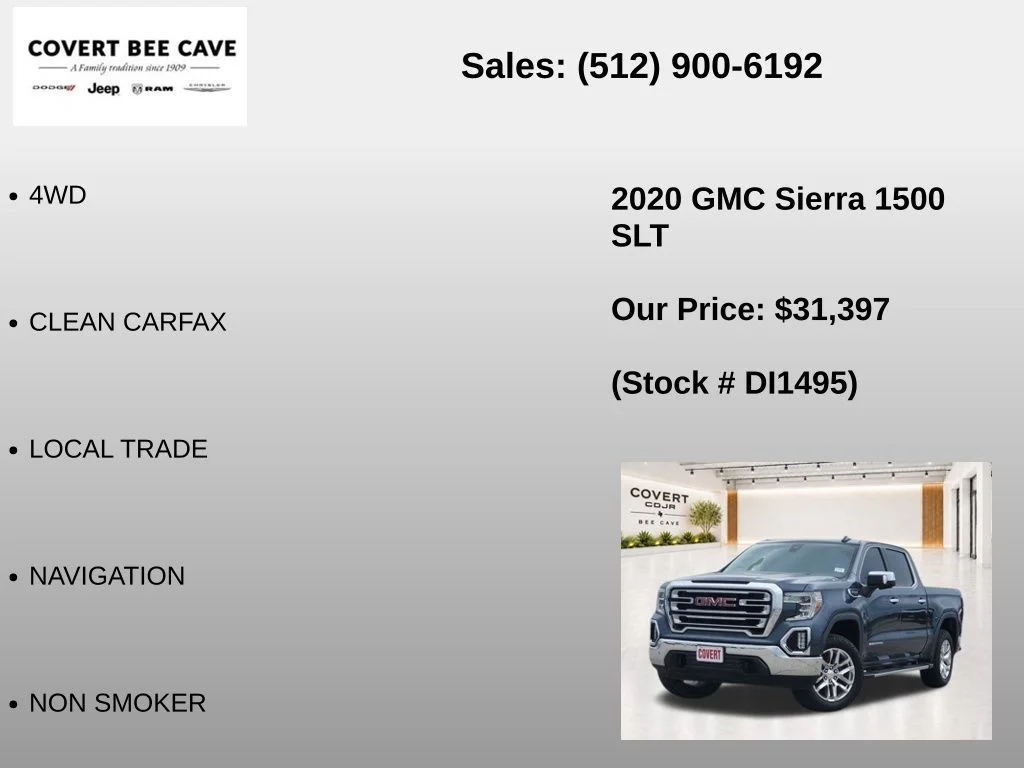 Used 2020 Blue GMC SLT image 7