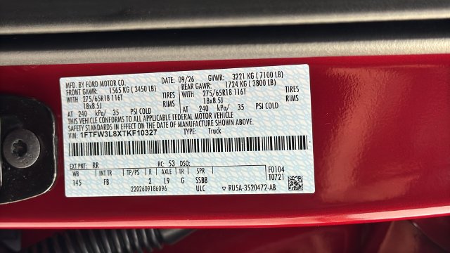 New 2026 Ruby Red Metallic Tinted Clearcoat Ford XLT image 30