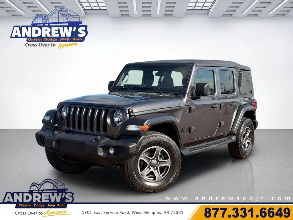 Used 2021 Gray Jeep Unlimited Sport S image 1