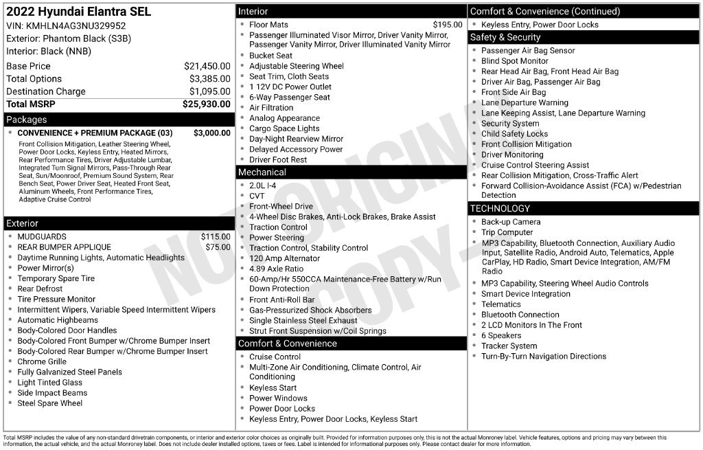 Used 2022 Black Hyundai SEL image 4