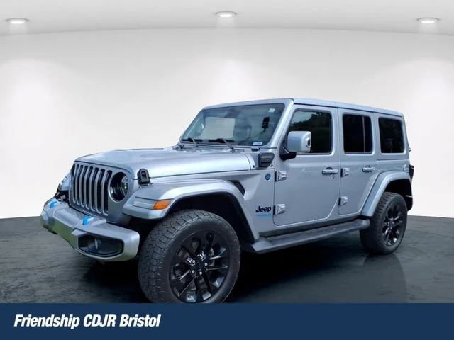 Used 2021 Silver Jeep Unlimited Sahara 4xe image 1