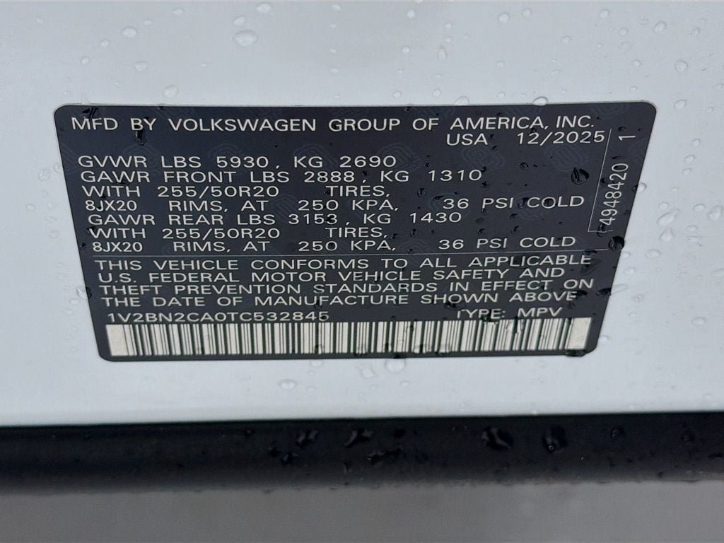 New 2026 Opal White Pearl Volkswagen 2.0T SEL 4MOTION image 34