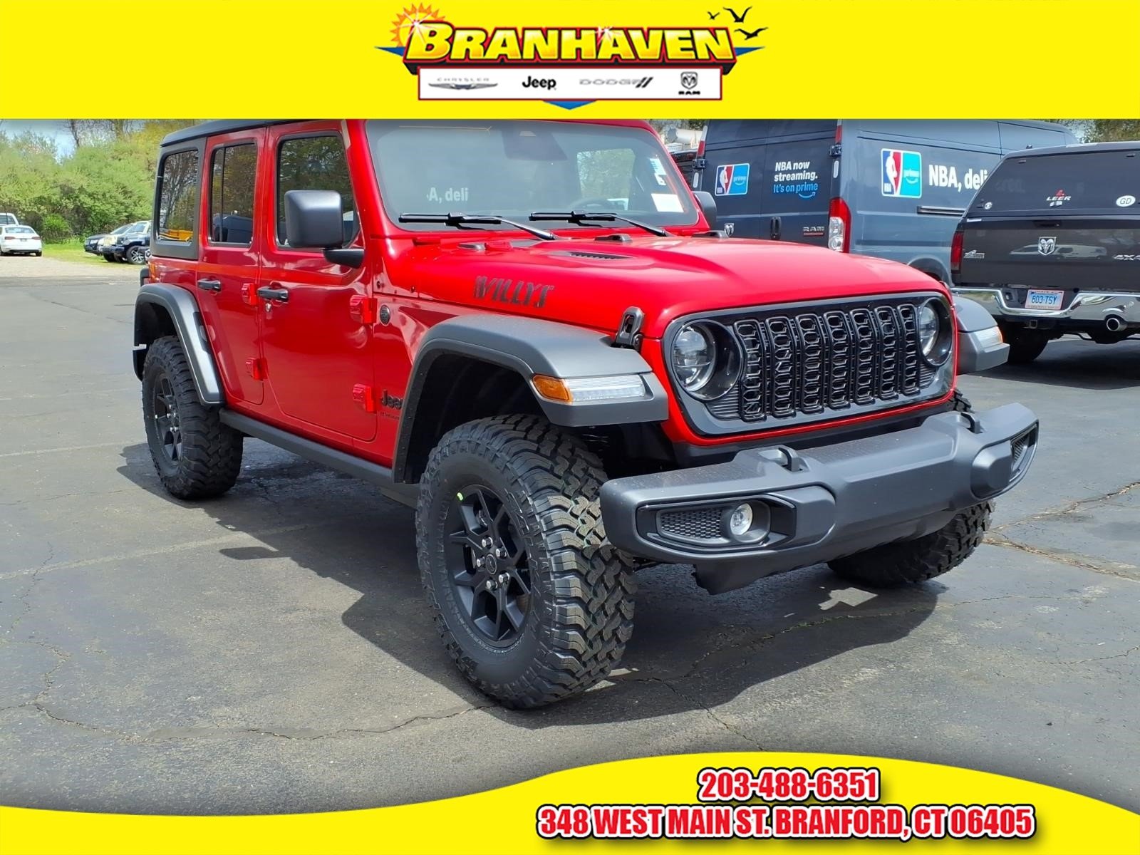 New 2026 Firecracker Red Clear-Coat Exterior Paint Jeep Willys image 1
