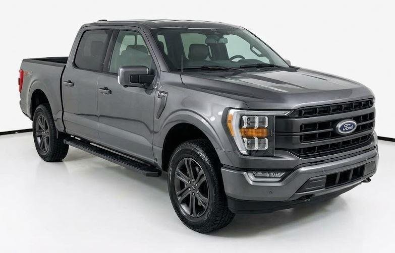 Used 2023 Carbonized Gray Metallic Ford LARIAT image 2