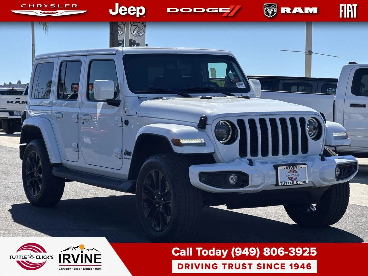 Used 2023 Bright White Clearcoat Jeep High Altitude image 12