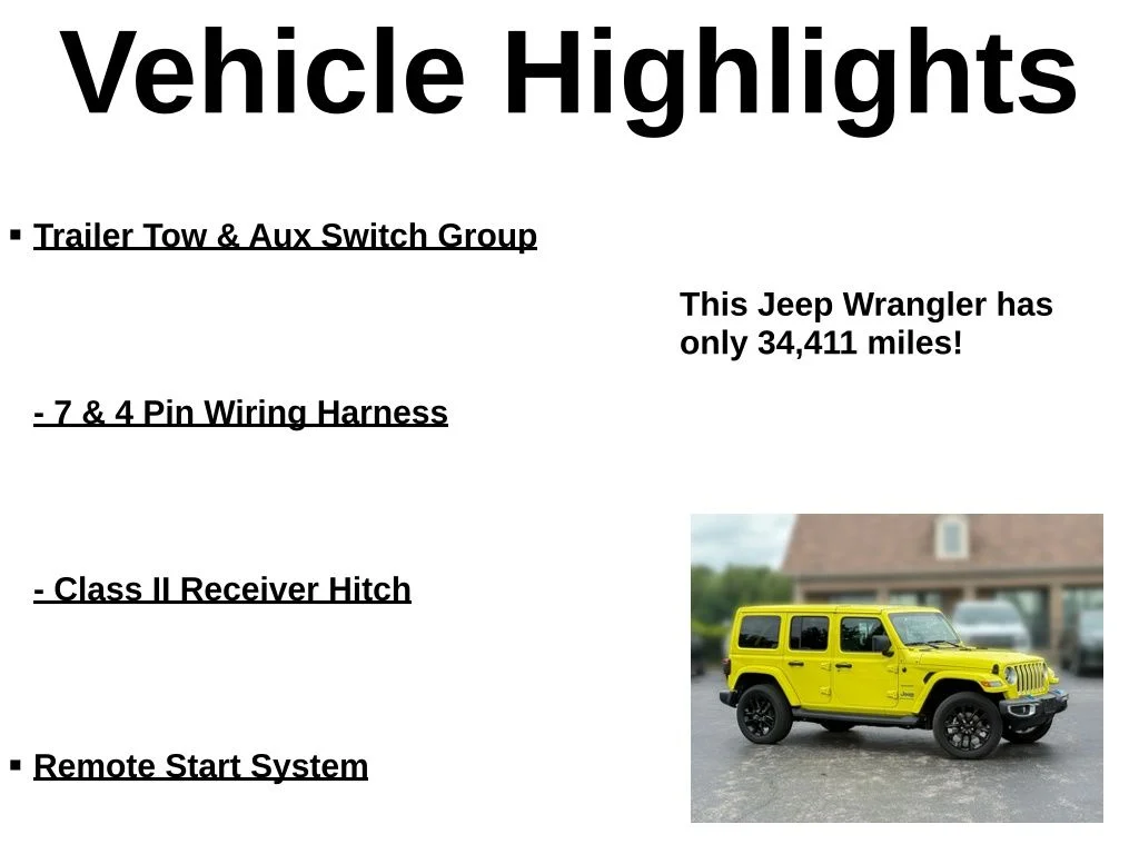 Used 2023 Yellow Jeep Sahara 4xe image 41