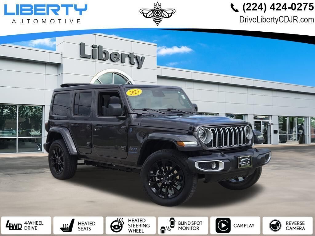 Certified Used 2025 Gray Jeep Sahara 4xe image 1
