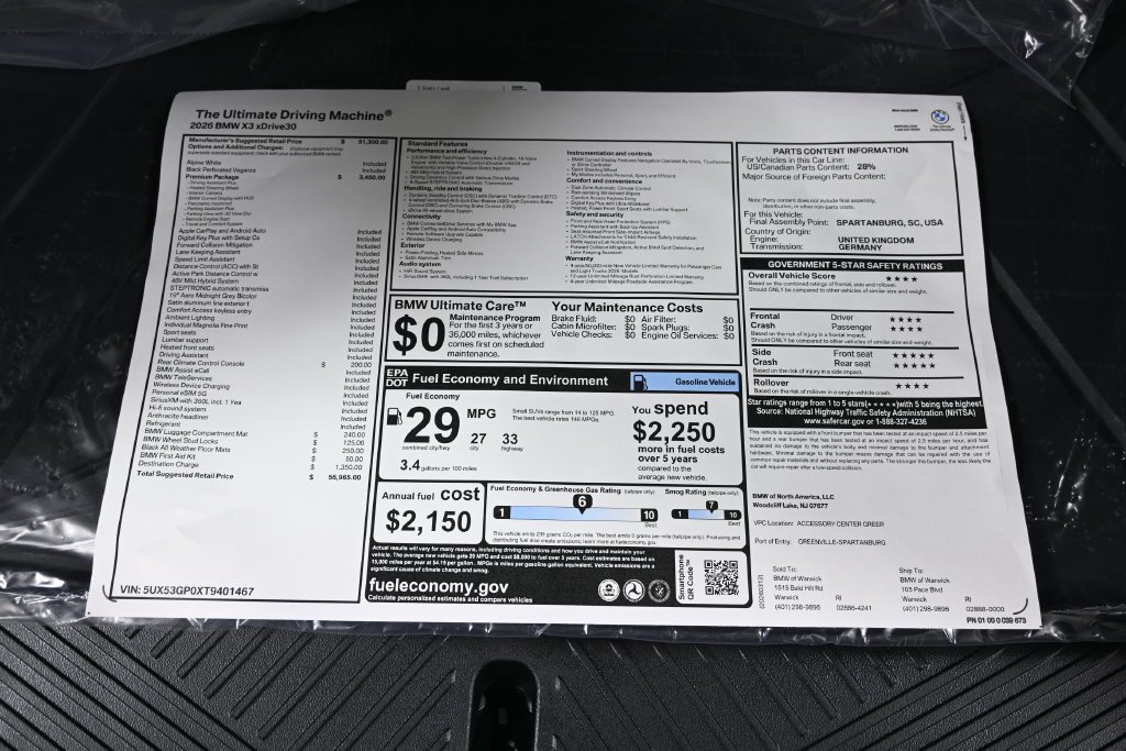 Used 2026 White BMW 30 xDrive image 37