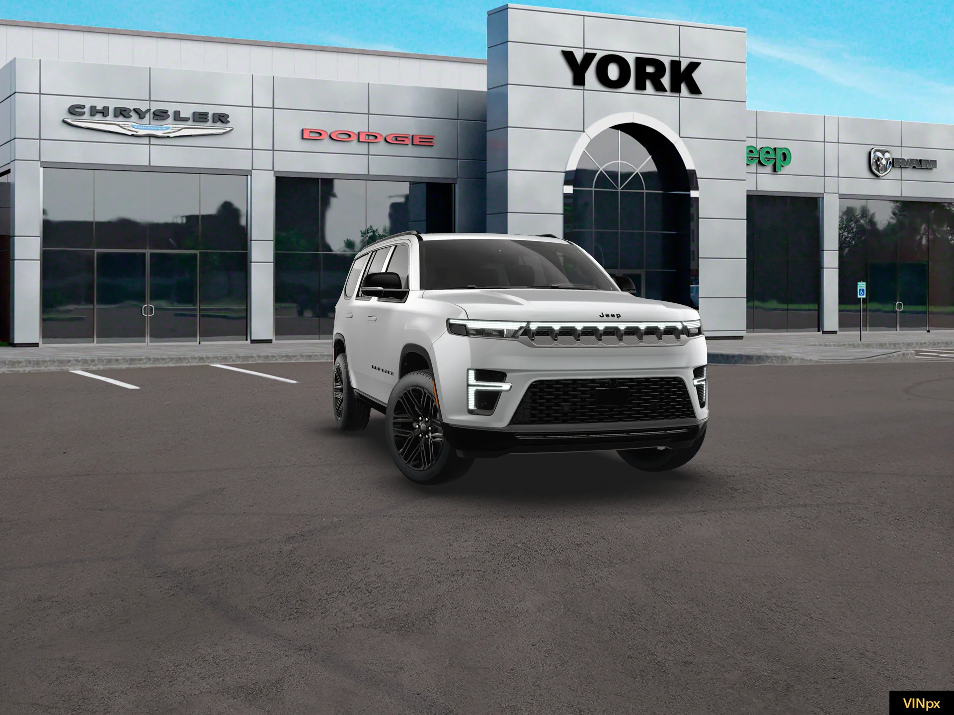 New 2026 Bright White Clear-Coat Exterior Paint Jeep Grand Wagoneer image 28