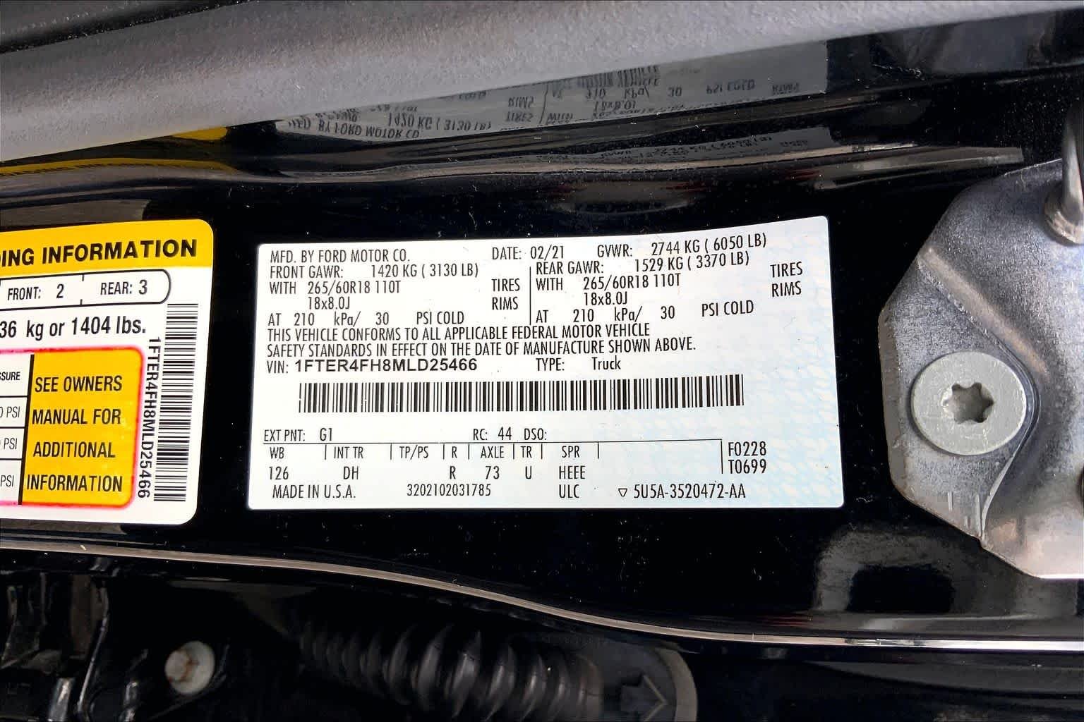 Used 2021 Shadow Black Ford LARIAT image 35