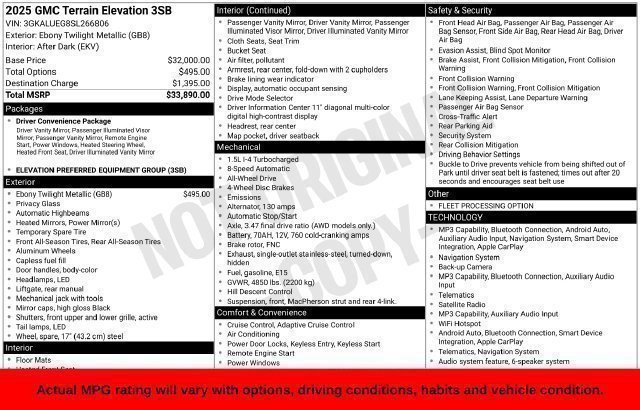 Used 2025 Black GMC Elevation image 44