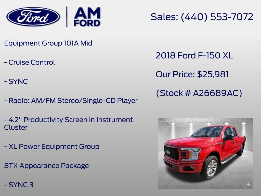 Used 2018 Race Red Ford XL image 7