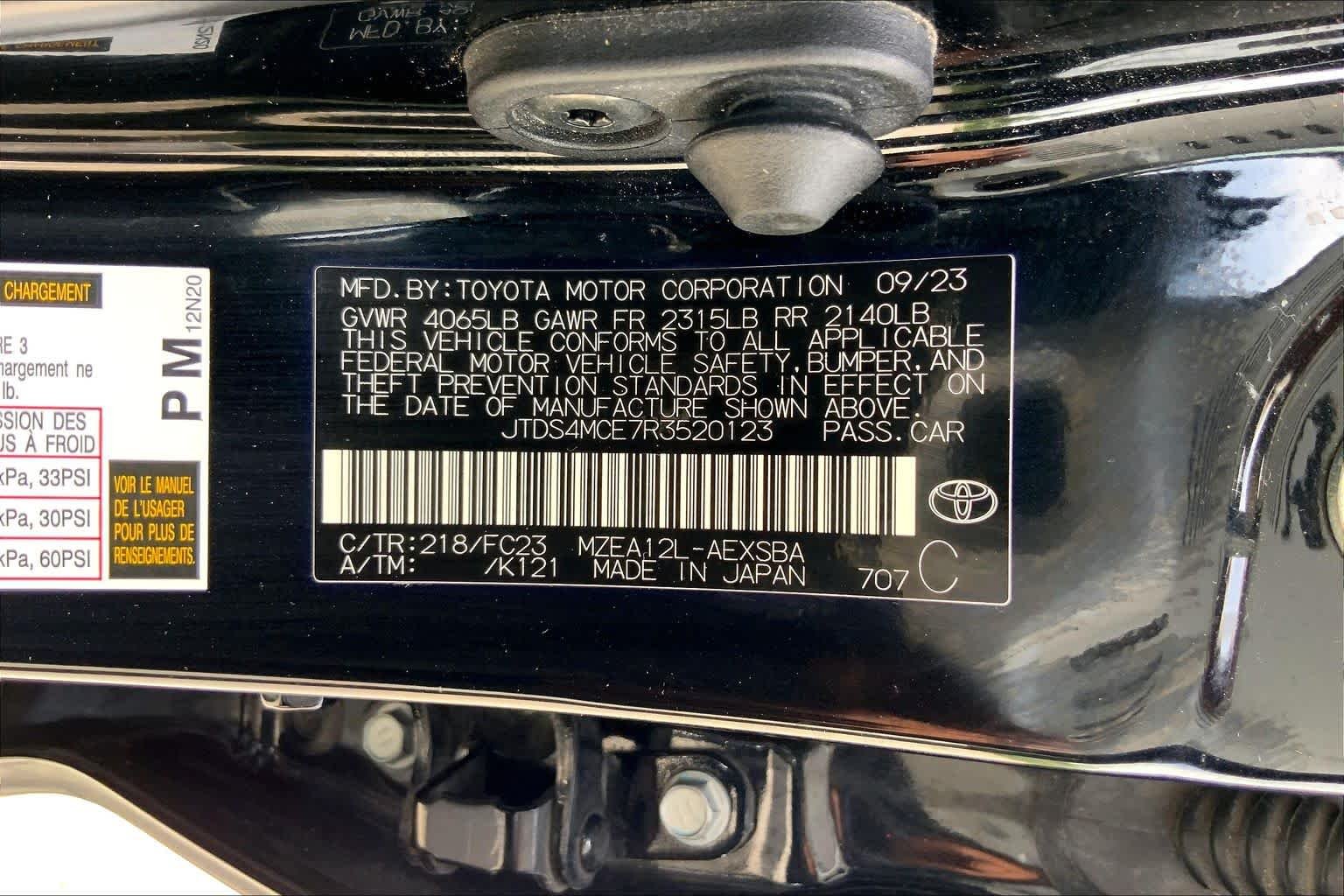 Used 2024 Midnight Black Metallic Toyota SE image 36