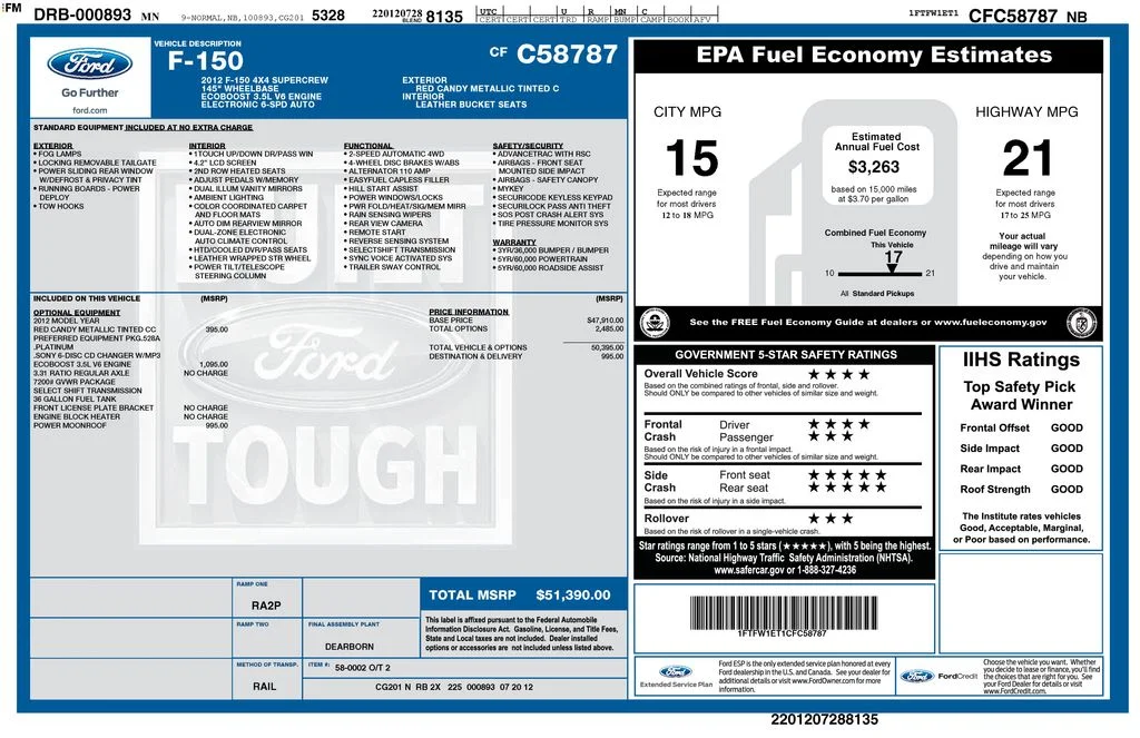 Used 2012 Red Ford Platinum image 7