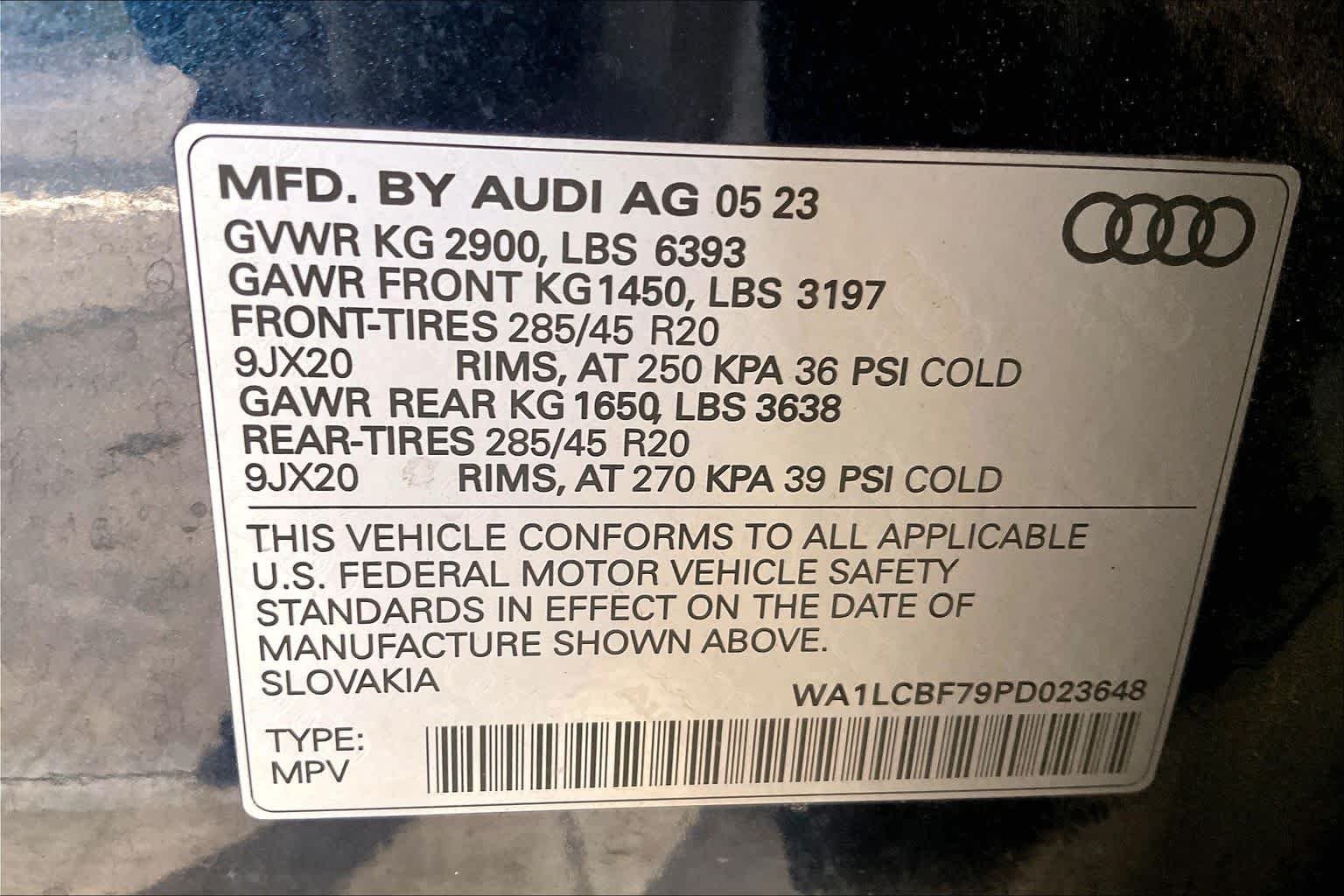 Used 2023 Waitomo Blue Metallic Audi Premium Plus image 33