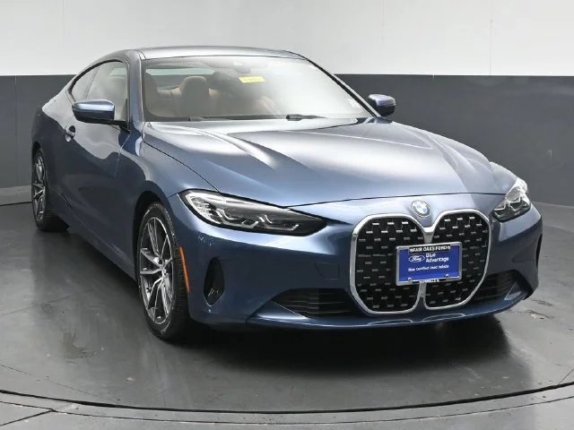 Certified Used 2021 Arctic Race Blue Metallic BMW 430i xDrive image 1