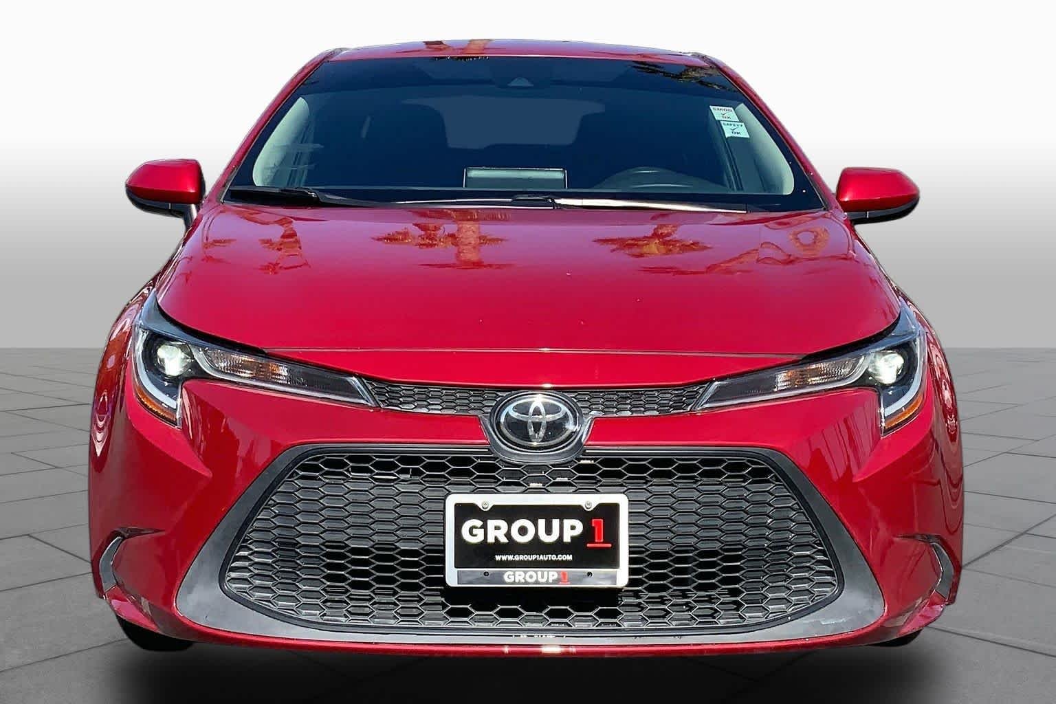Used 2021 Barcelona Red Metallic Toyota LE image 3
