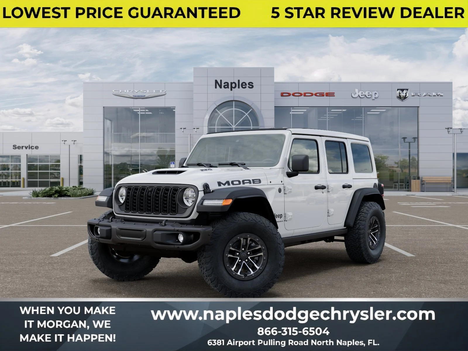 New 2026 Bright White Clear-Coat Exterior Paint Jeep Moab 392 image 1