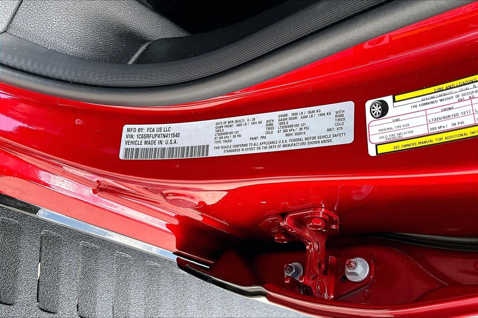 New 2026 Molten Red Pearl-Coat Exterior Paint RAM RHO image 20