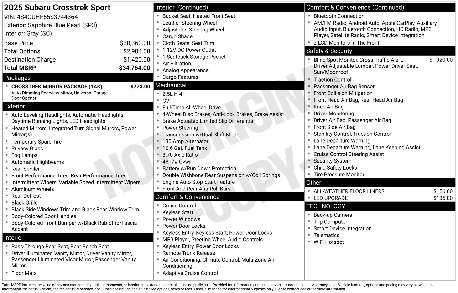 Used 2025 Blue Subaru Sport image 3