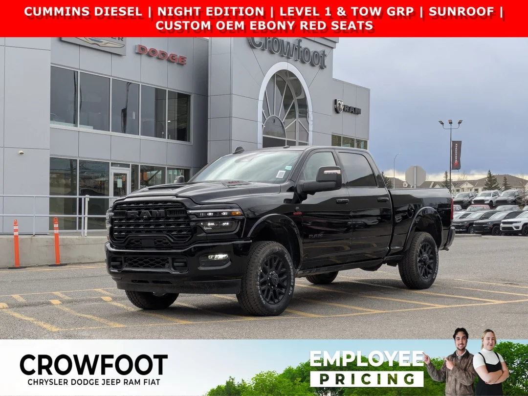 New 2026 Black RAM Limited - - 4x4 - Night Edition - 5th W & Gooseneck Prep - Level 1 Equip & More! image 1