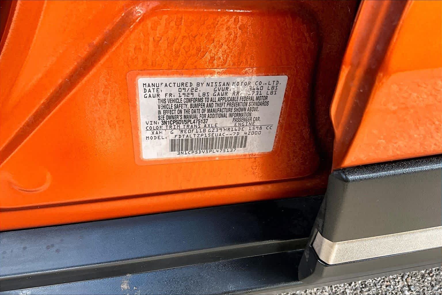 Certified Used 2023 Monarch Orange / Super Black Nissan SR image 34