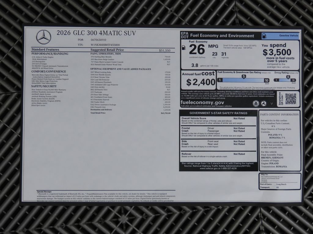 Used 2026 Starling Blue Metallic Mercedes-Benz GLC 300 image 9