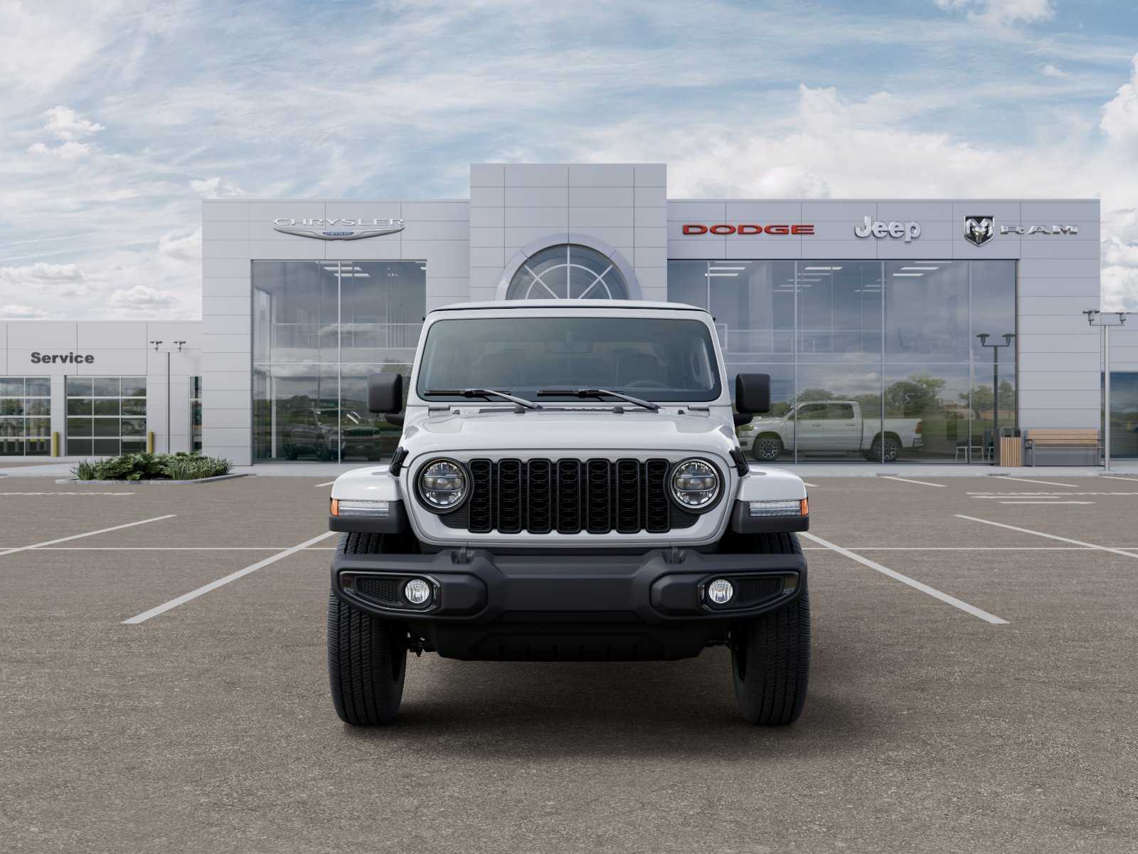 New 2026 Bright White Clear-Coat Exterior Paint Jeep Sport S image 44