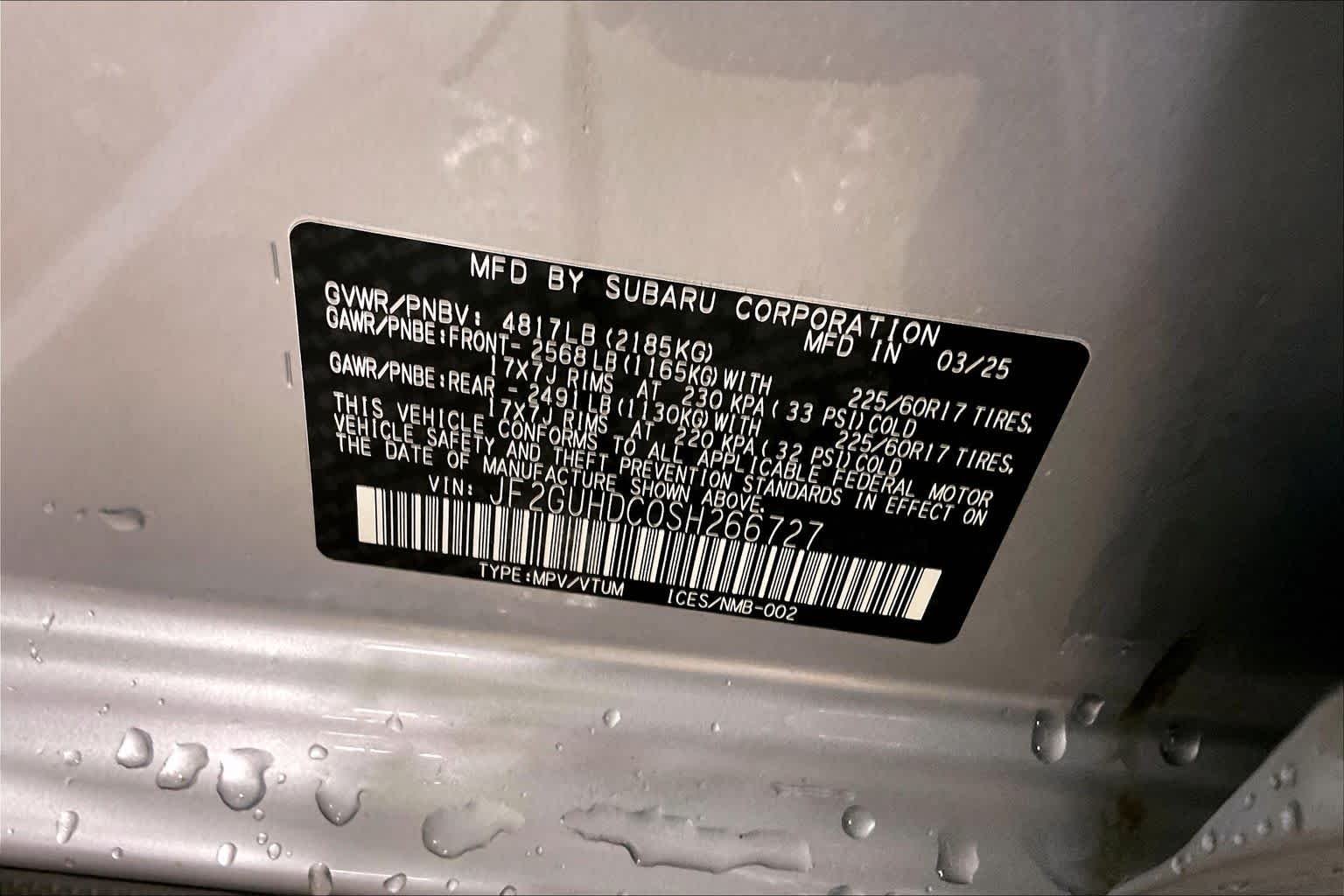 Used 2025 Ice Silver Metallic Subaru Premium image 37