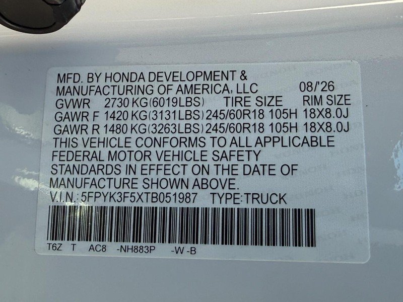 New 2026 Platinum White Pearl Honda RTL image 21