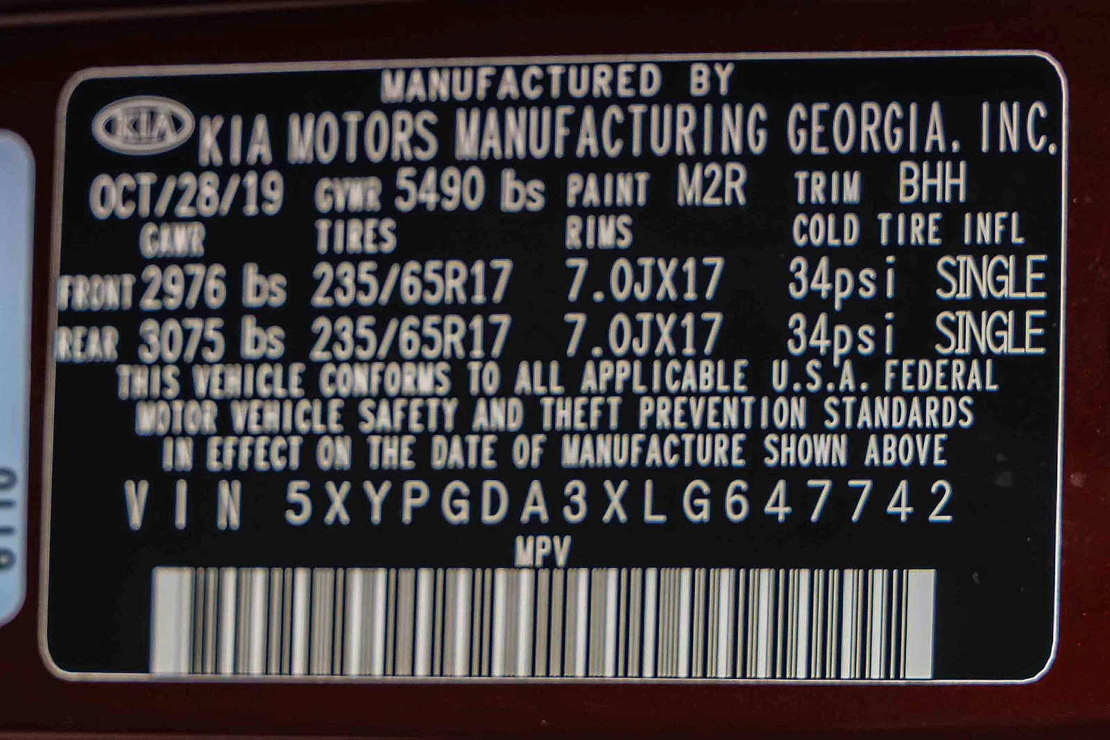 Certified Used 2020 Sangria Kia LX image 29