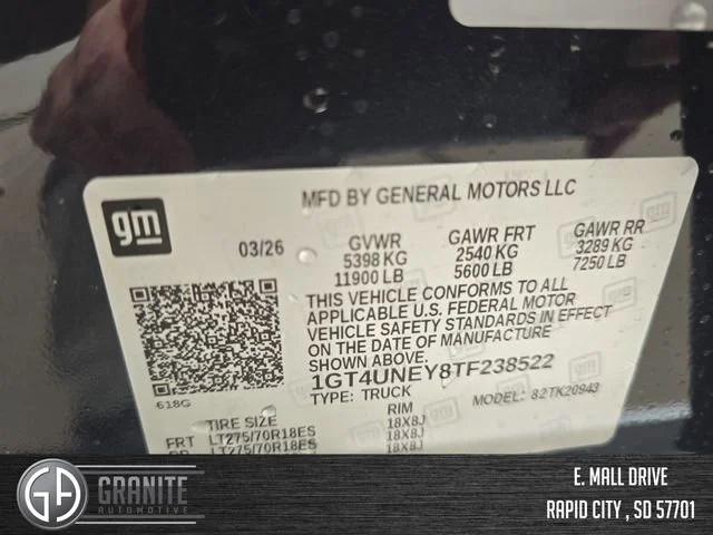 New 2026 Titanium Rush Metallic GMC SLT image 30