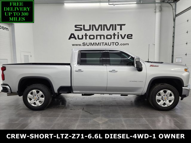 2023 Chevrolet Silverado 3500 4x4 Crew Cab LTZ: CREW-SHORT-LTZ-SRW-Z71-6.6L V8 DIESEL-4WD-CARGO CAM-1 OWNER