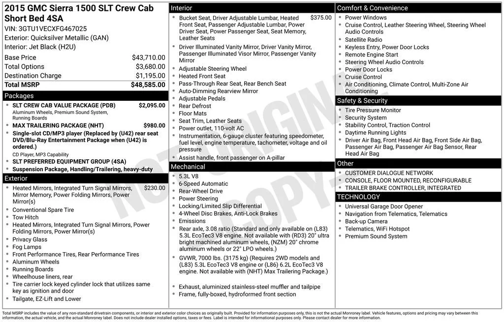 2015 GMC Sierra 2WD Crew Cab SLT SWB's photo