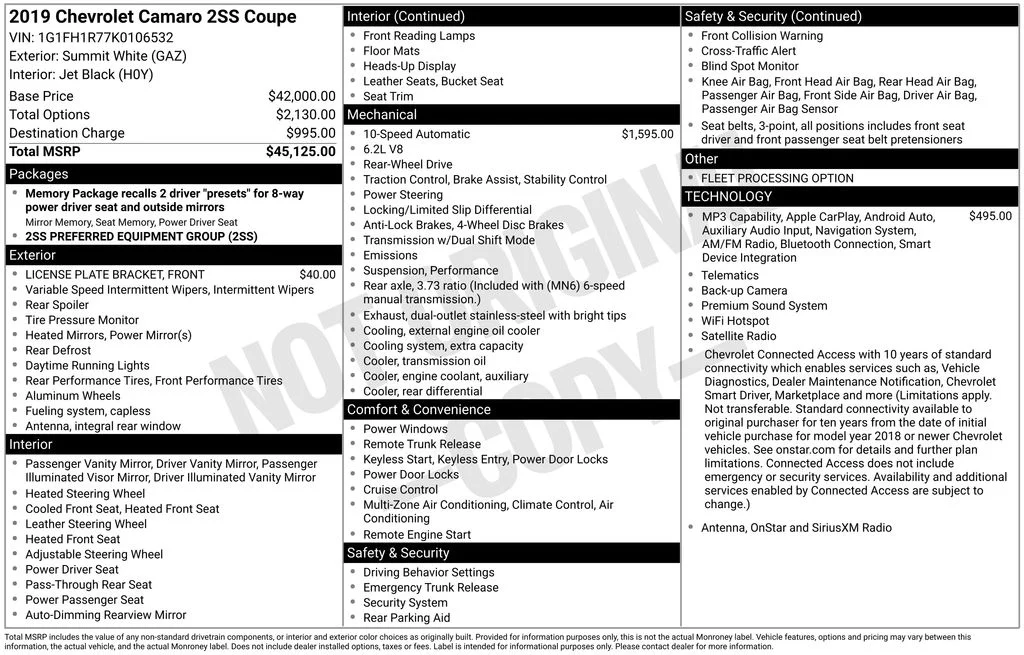 Certified Used 2019 Summit White Chevrolet SS image 2