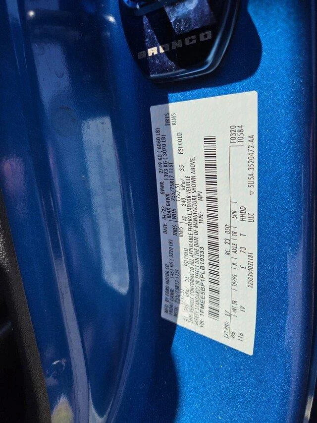Used 2023 Velocity Blue Metallic Ford Big Bend image 34