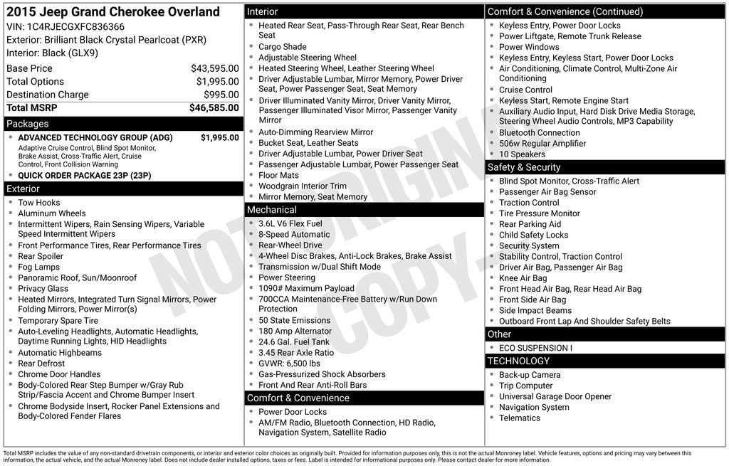 Used 2015 Black Jeep Overland image 39