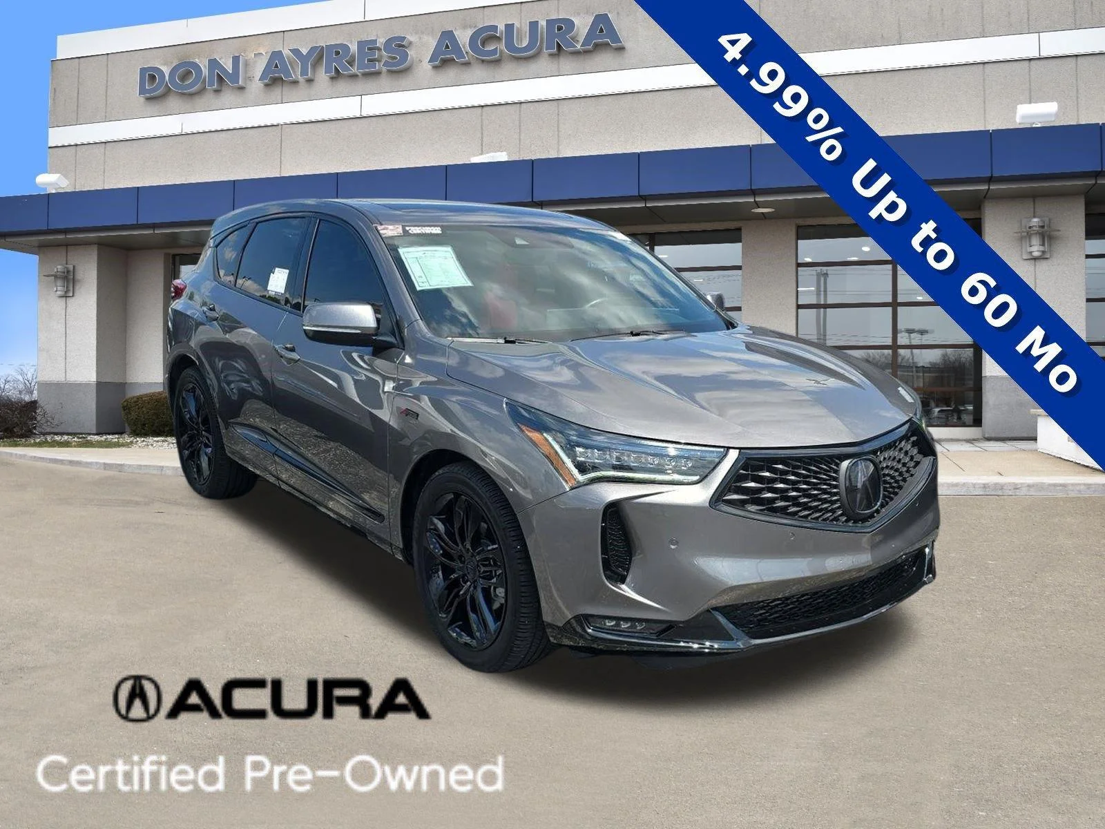 Certified Used 2023 Liquid Carbon Metallic Acura SH-AWD A-SPEC image 1