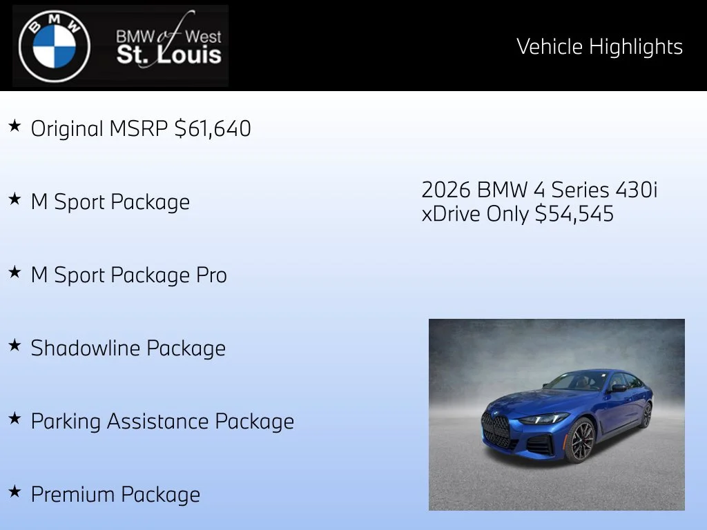 Certified Used 2026 Blue BMW 430i xDrive Gran Coupe image 8