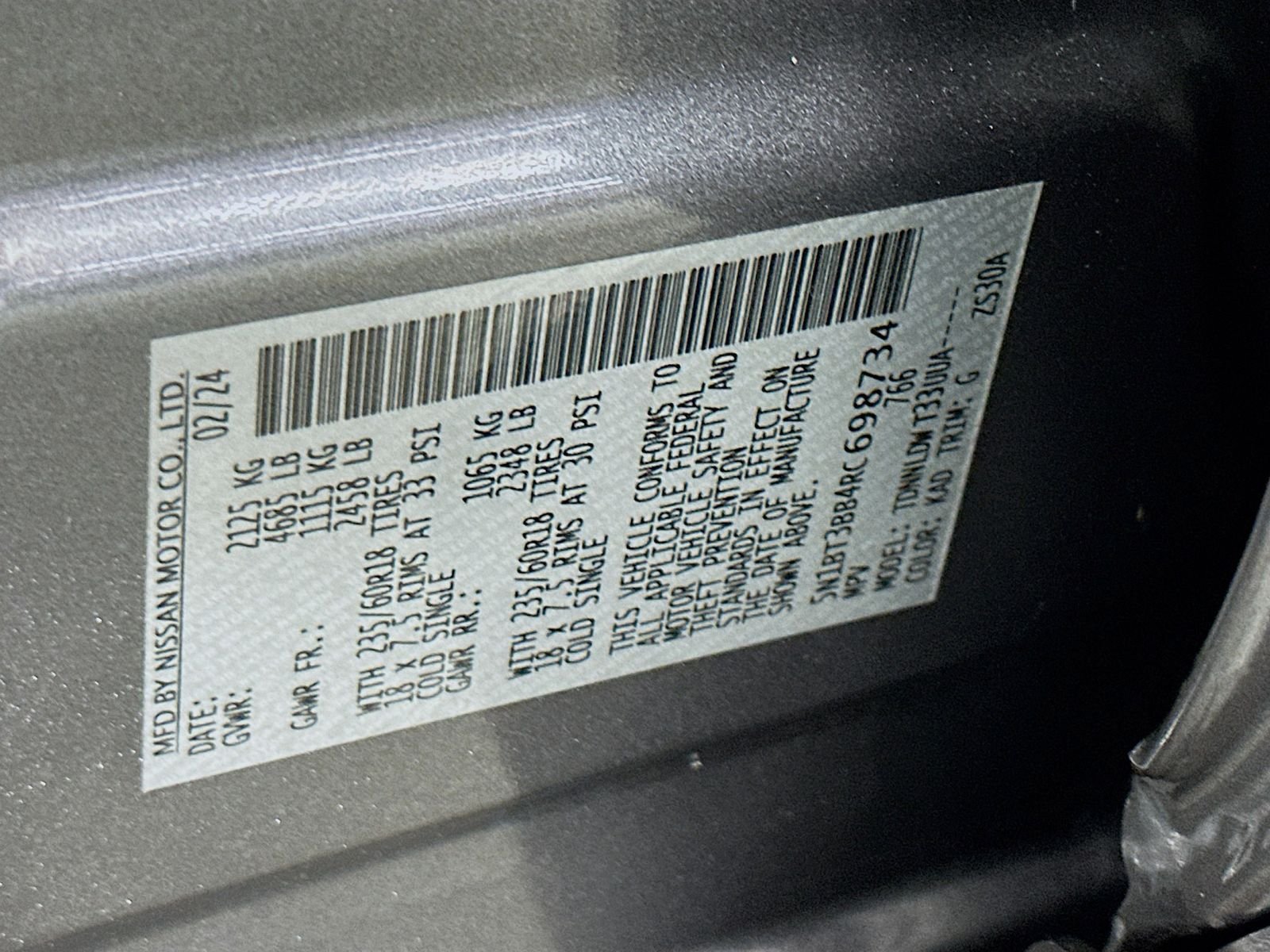 Used 2024 Gun Metallic Nissan SV image 31