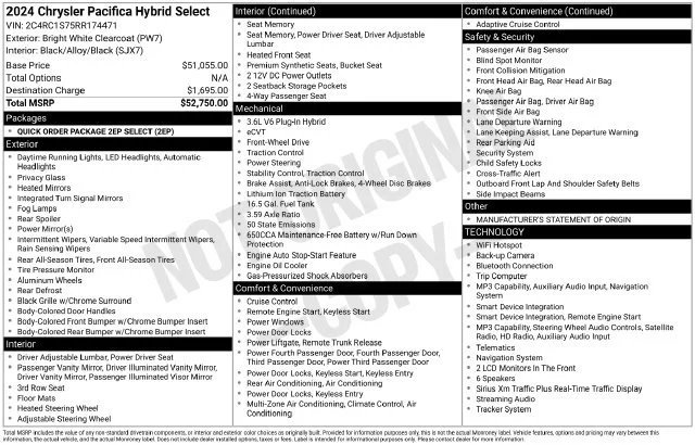 Used 2024 Bright White Clearcoat Chrysler Select image 27