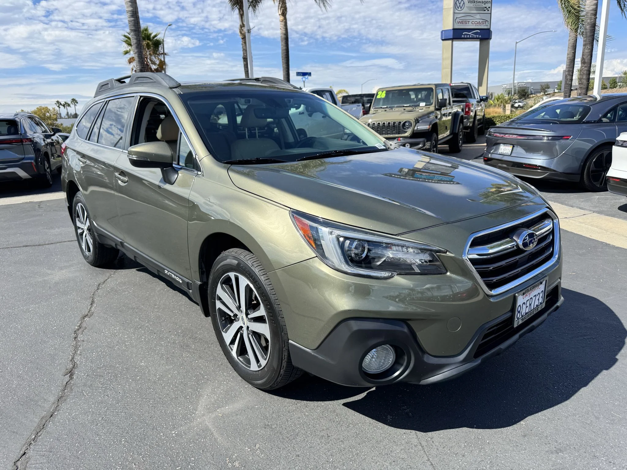Used 2018 Wilderness Green Metallic Subaru Limited image 1