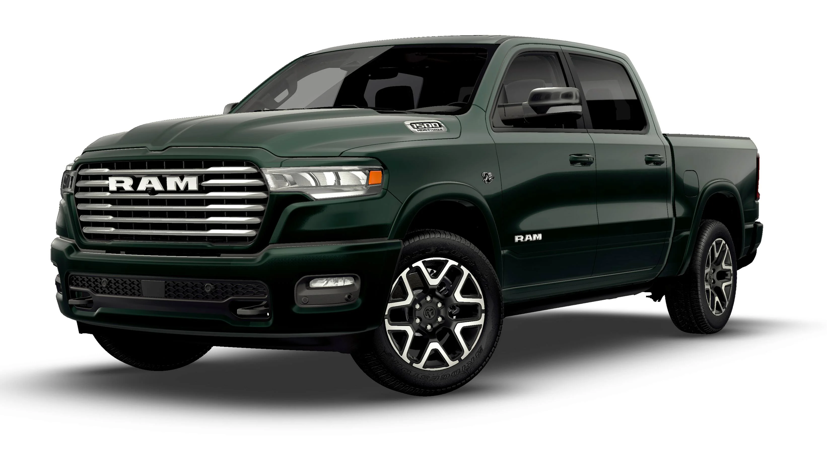 New 2026 Serrano-Green Metallic Exterior Paint RAM LARAMIE image 1